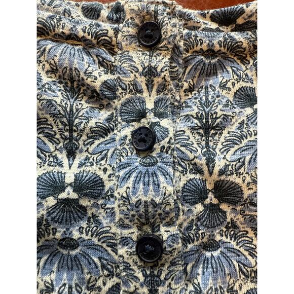 Fat Face Jersey Dress Blue Floral Cotton Modal Size 10 Pockets A-Line - Picture 9 of 10